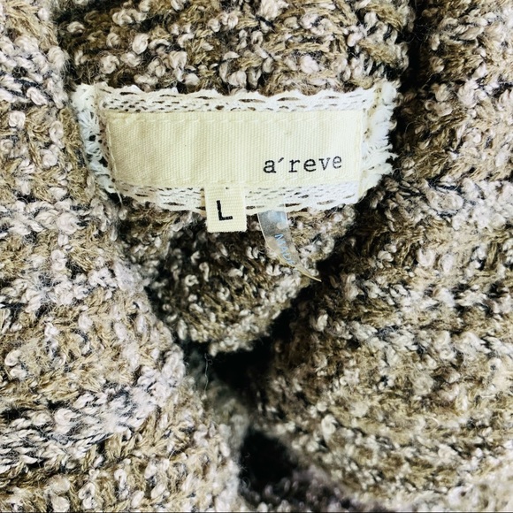 a'reve chunky knit textured weave cardigan LARGE 3390 - Picture 9 of 10